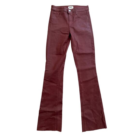 L’Agence - Ruth Coated Straight Leg Jeans in Brown - Picture 1 of 4